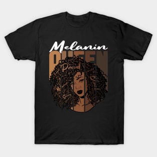 Melanin Queen Black Women Afro Empowerment Gift T-Shirt